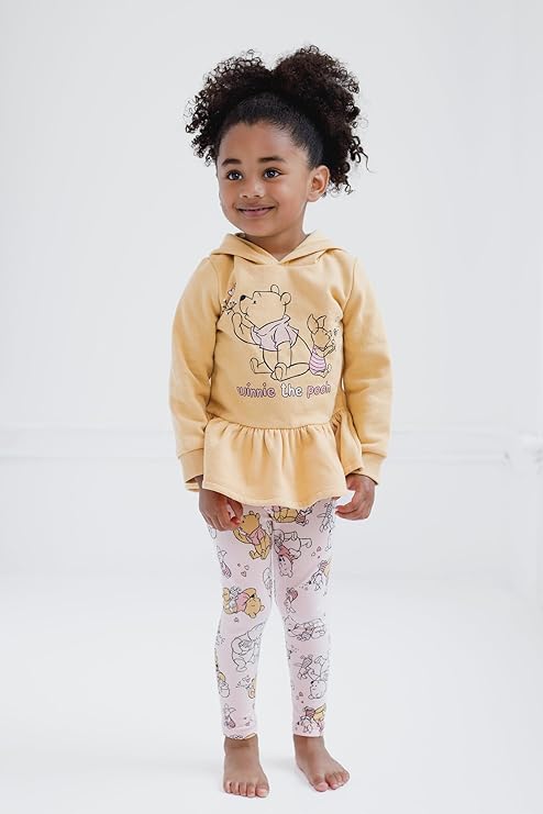 Disney Conjunto de sudadera con capucha y leggings de forro polar