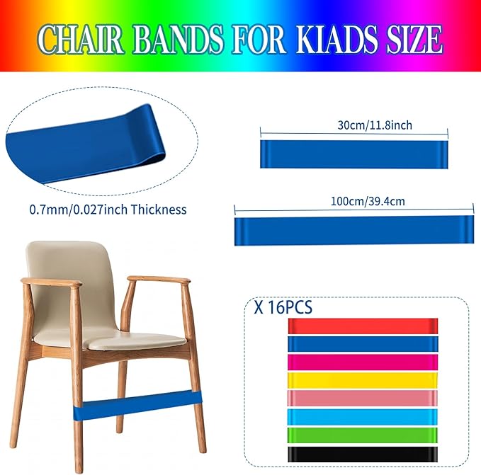 Bandas para sillas paquete de 16, multicolor
