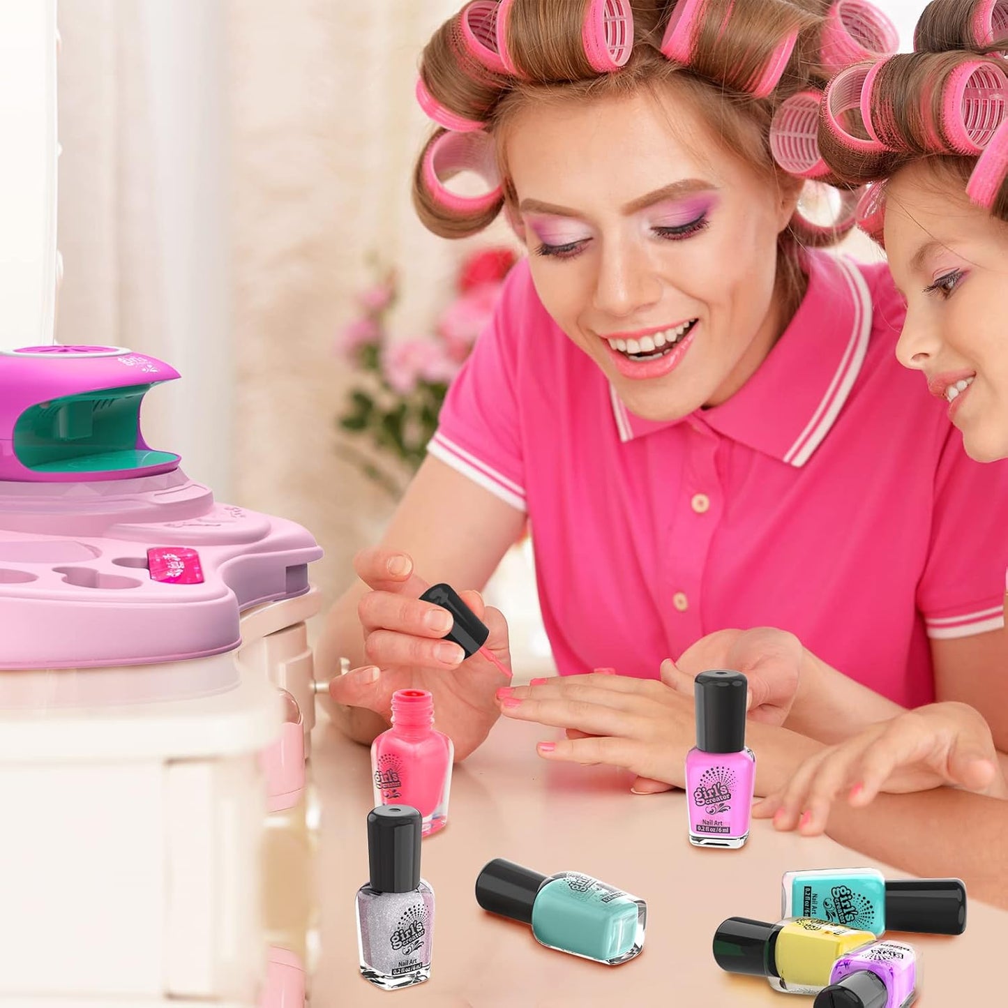  juego de salón de arte de uñas, Maquillaje