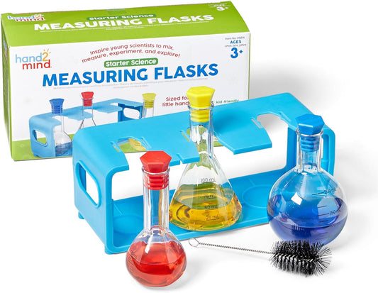 Hand2Mind Starter Science - Juego de frascos medidores, vasos de plástico
