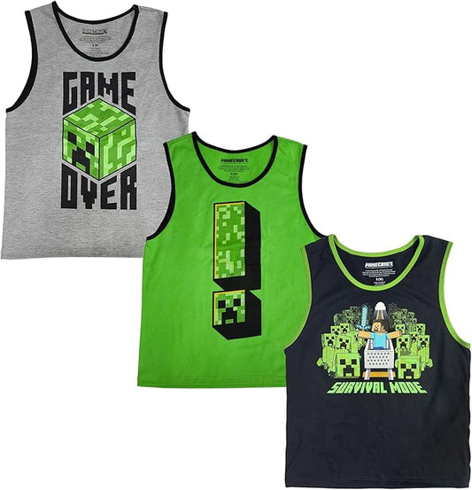 Minecraft Creepers Value - Paquete de 3 camisetas