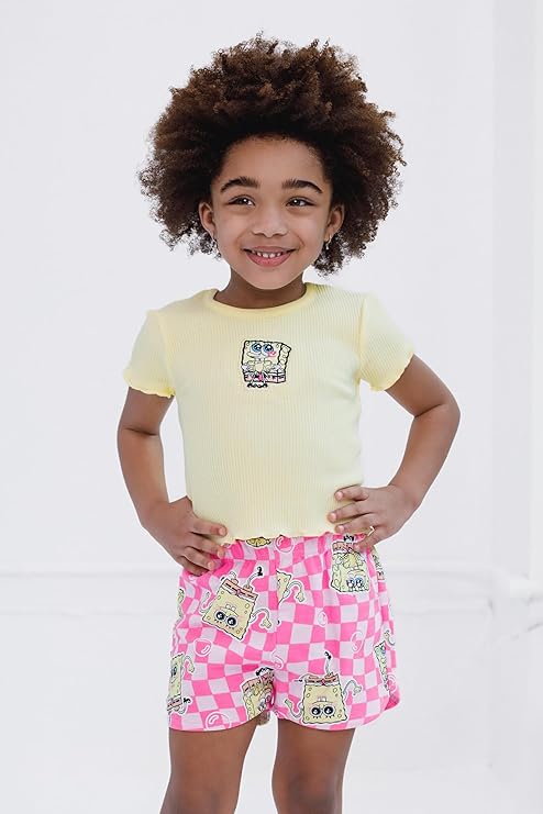 SpongeBob SquarePants Conjunto de camiseta acanalada y pantalones cortos