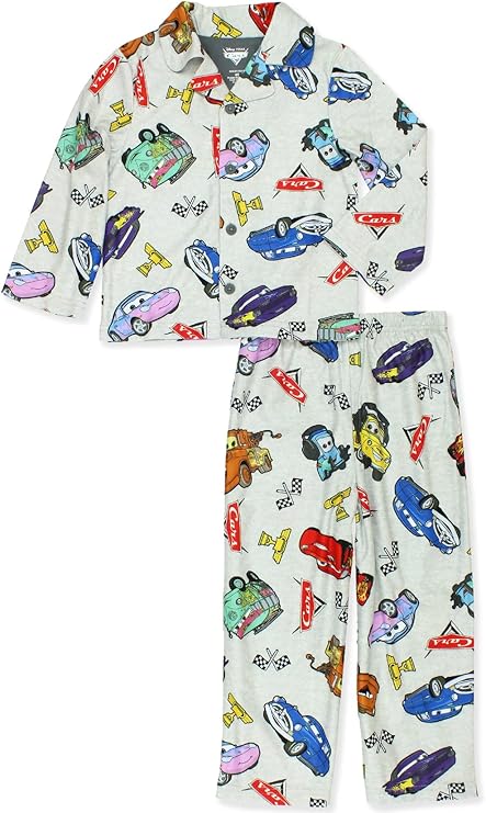 Disney Cars - Conjunto de pijama estilo abrigo de franela