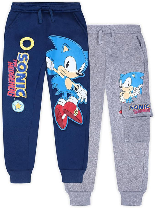 SEGA Sonic The Hedgehog - Paquete de 2 pantalones deportivos