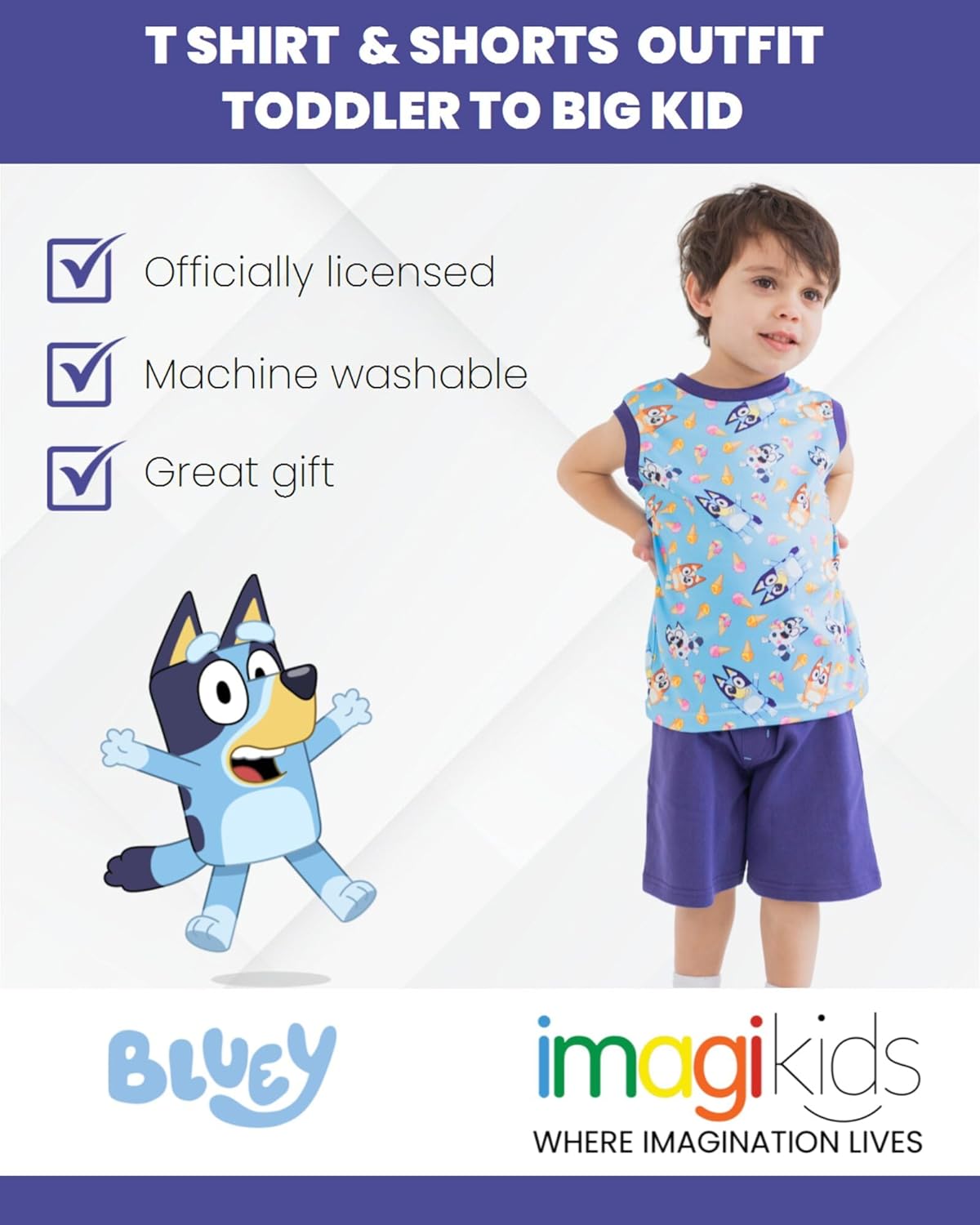 Bluey Bingo Dad Mom - Camiseta sin mangas y pantalones cortos