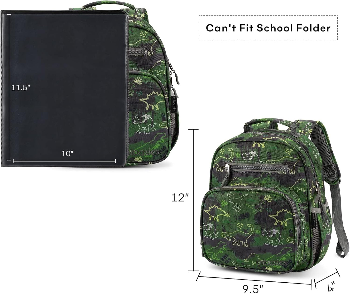 mibasies Mochila 12 pulgadas de alto