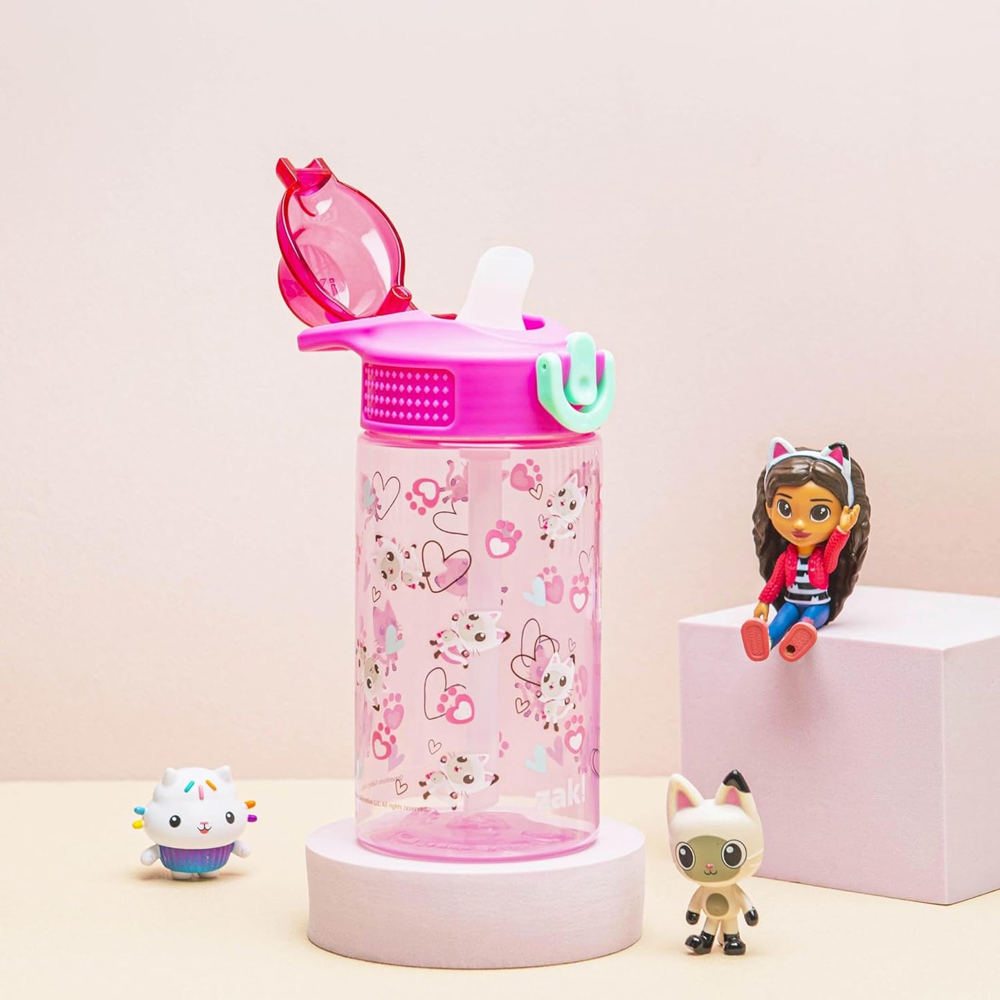 Zak Designs Botella de agua plástico duradero, 16 onzas