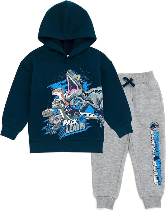Jurassic Park T-Rex - Conjunto de sudadera con capucha y pantalones de forro polar