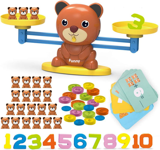 Juguete de equilibrio de osos, divertido juego de números matemáticos