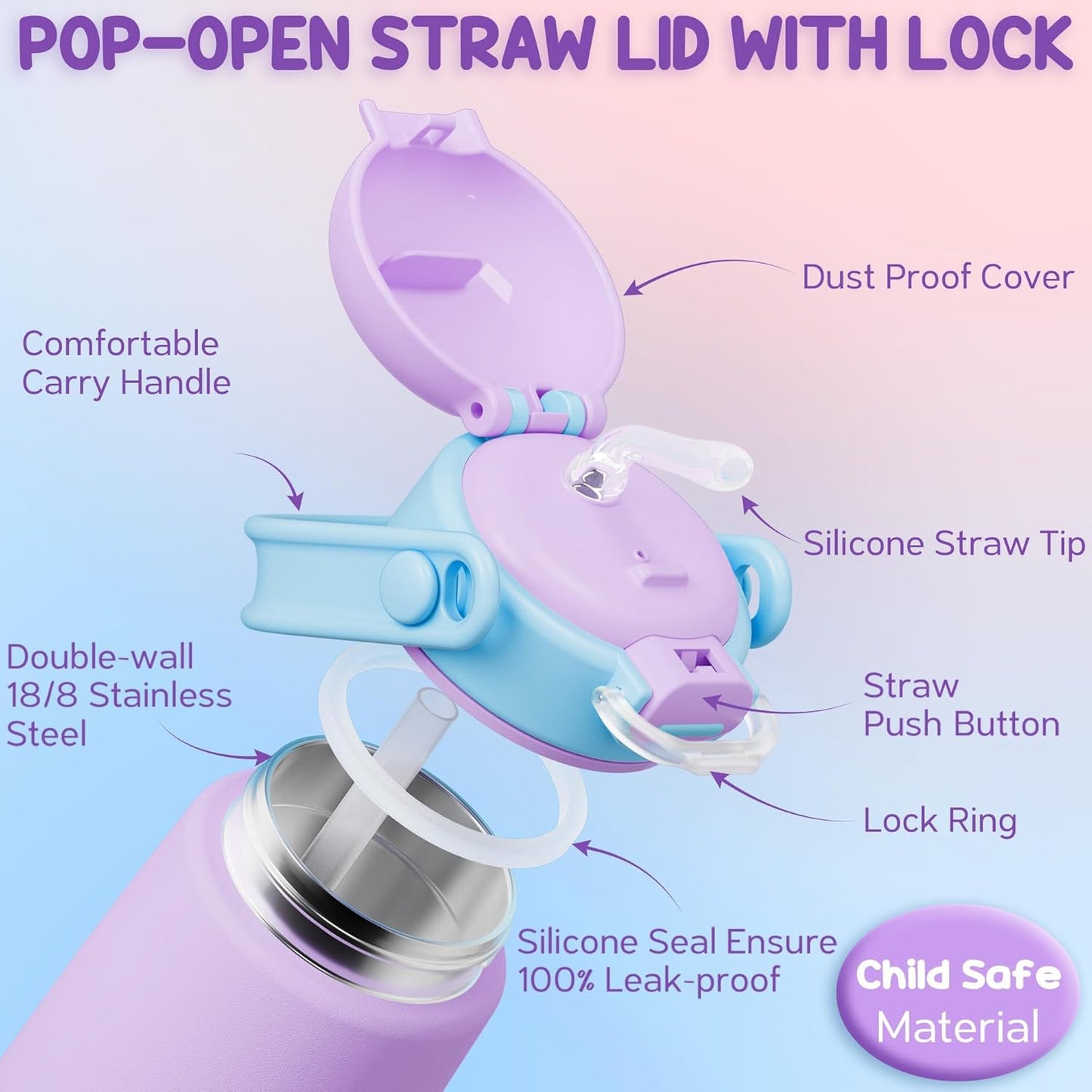 Pack Fimibuke 2 Botella de agua, acero inoxidable 14onz