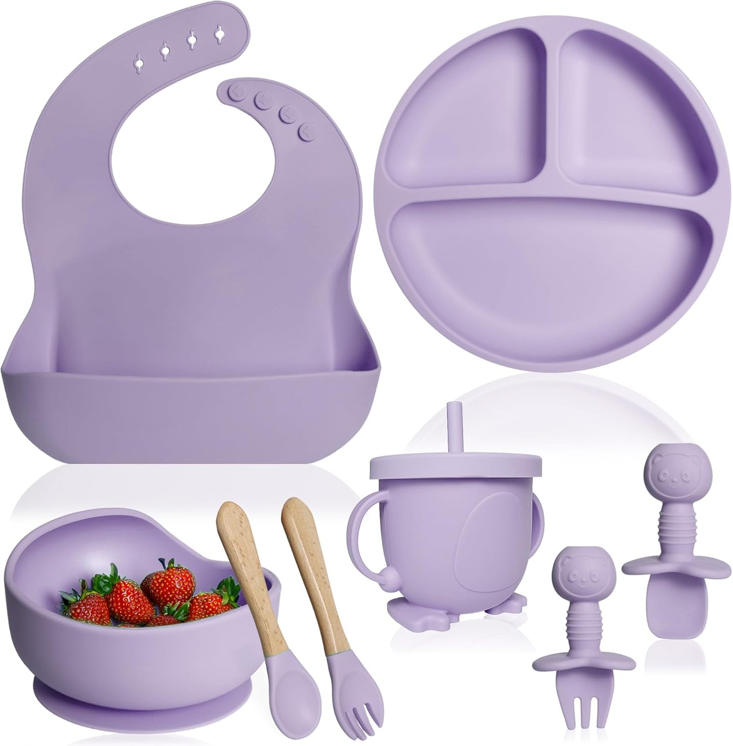 Set de alimentación de bebé de silicona