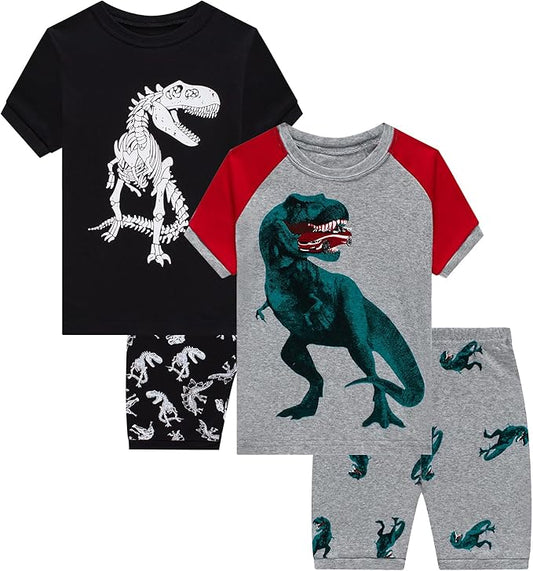 Pijamas de algodón de dinosaurio Little bety