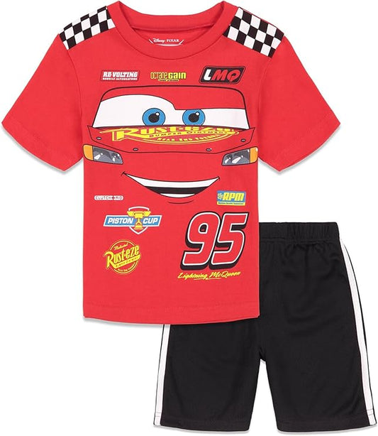 Disney Conjunto de camiseta y pantalones cortos Cars