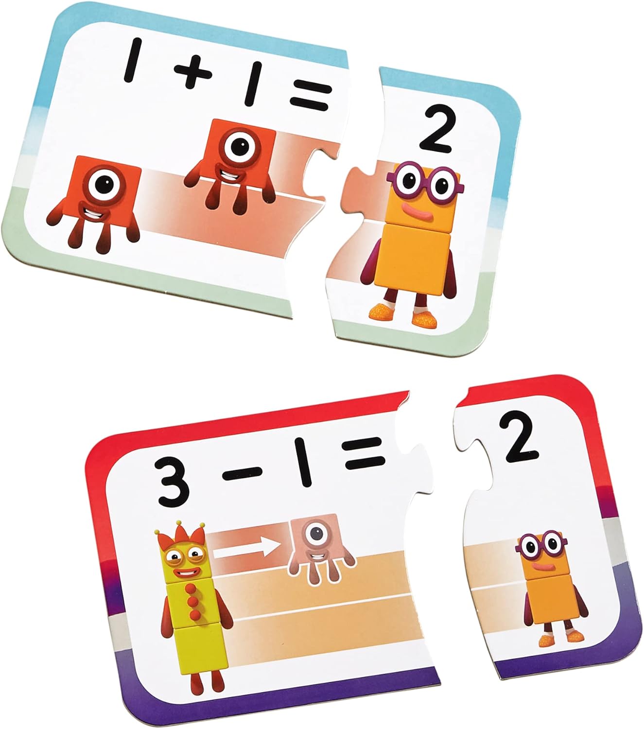 hand2mind Numberblocks - Juego de rompecabezas para sumar y restar, juegos de suma y resta, rompecabezas de números