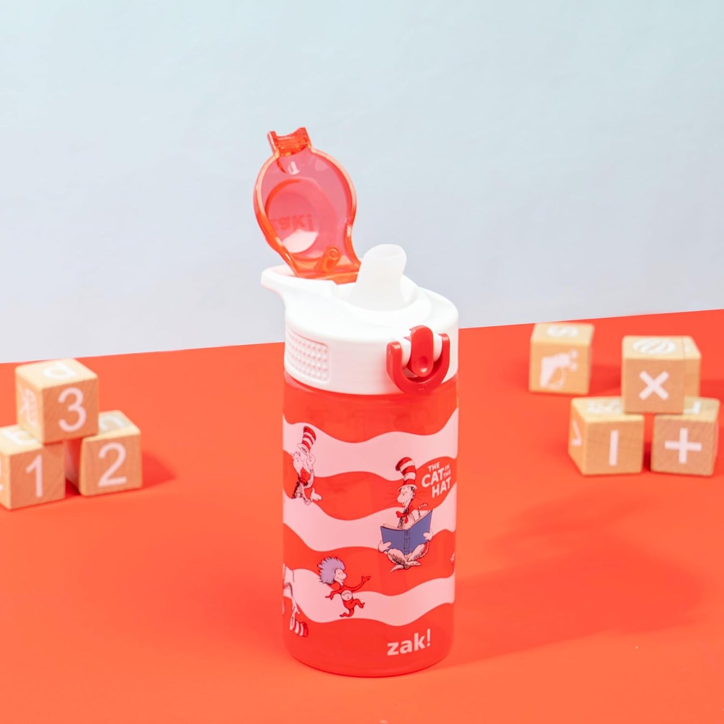 Zak Designs Botella de agua plástico duradero, 16 onzas