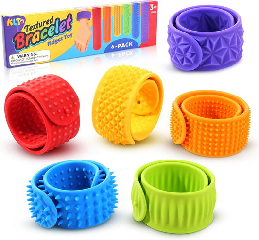 Pulseras sensoriales de silicona texturizada