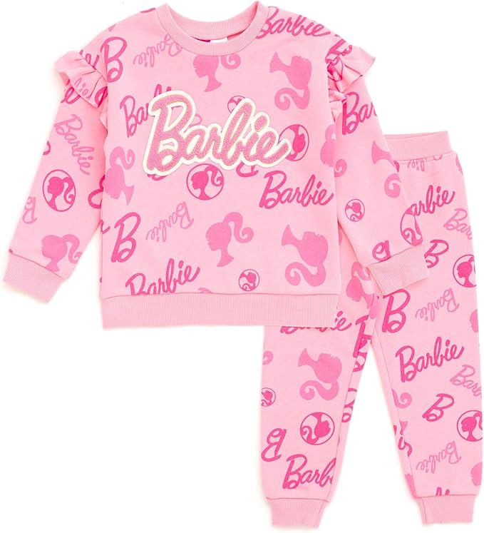 Barbie Conjunto de sudadera de vellón y pantalones deportivos