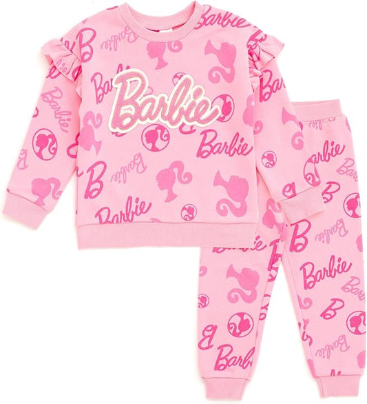 Barbie Conjunto de sudadera de vellón y pantalones deportivos