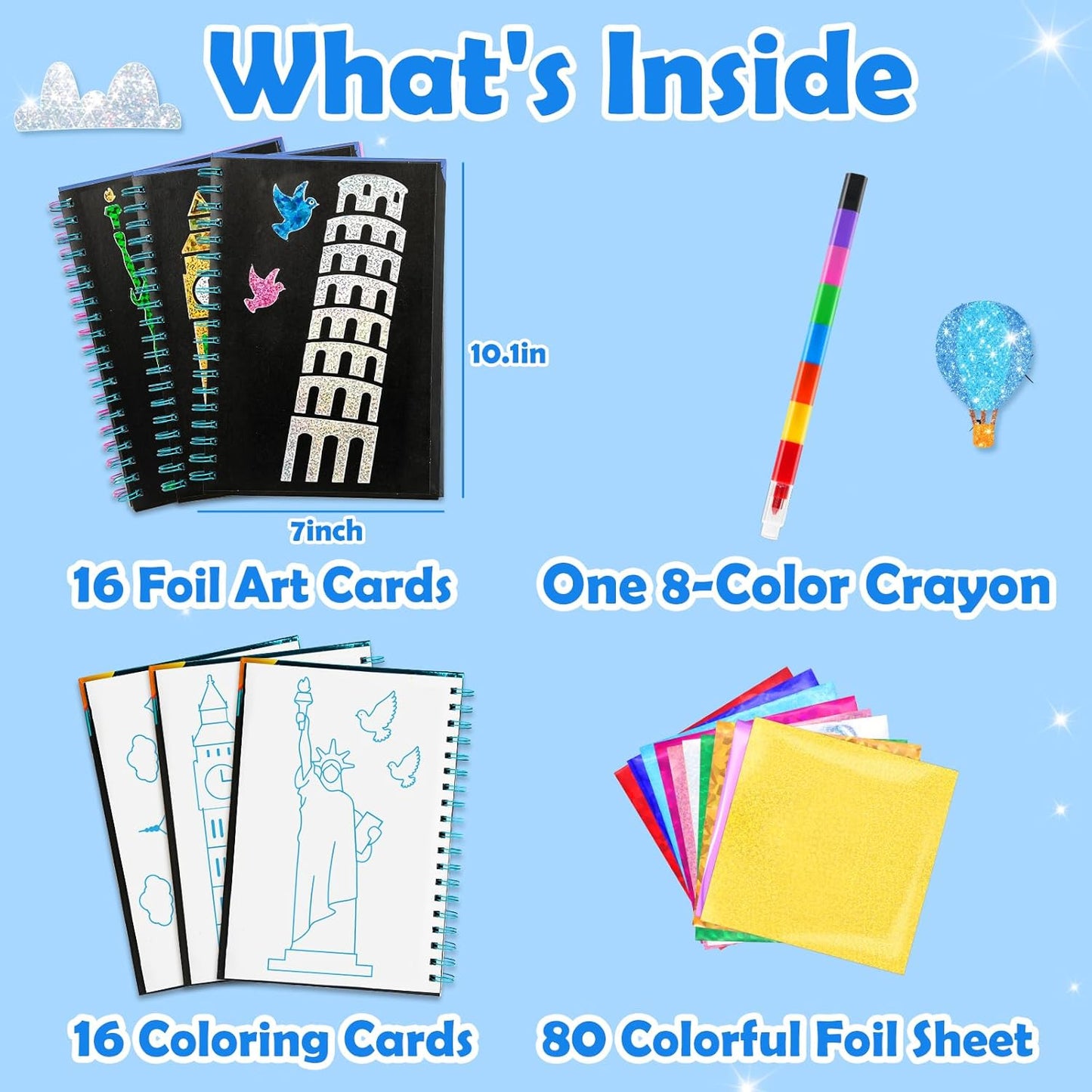 Kit de manualidades con papel de aluminio