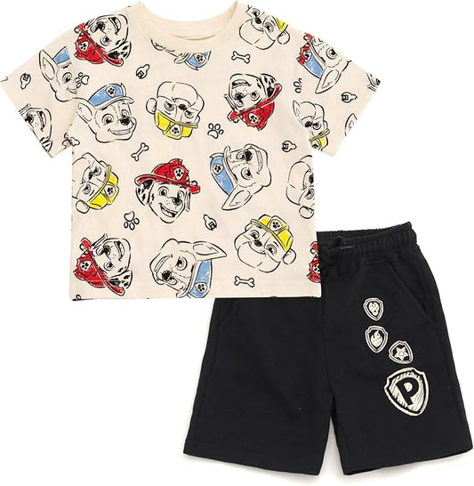 Nickelodeon Paw Patrol - Conjunto de camiseta sin botones y pantalones cortos