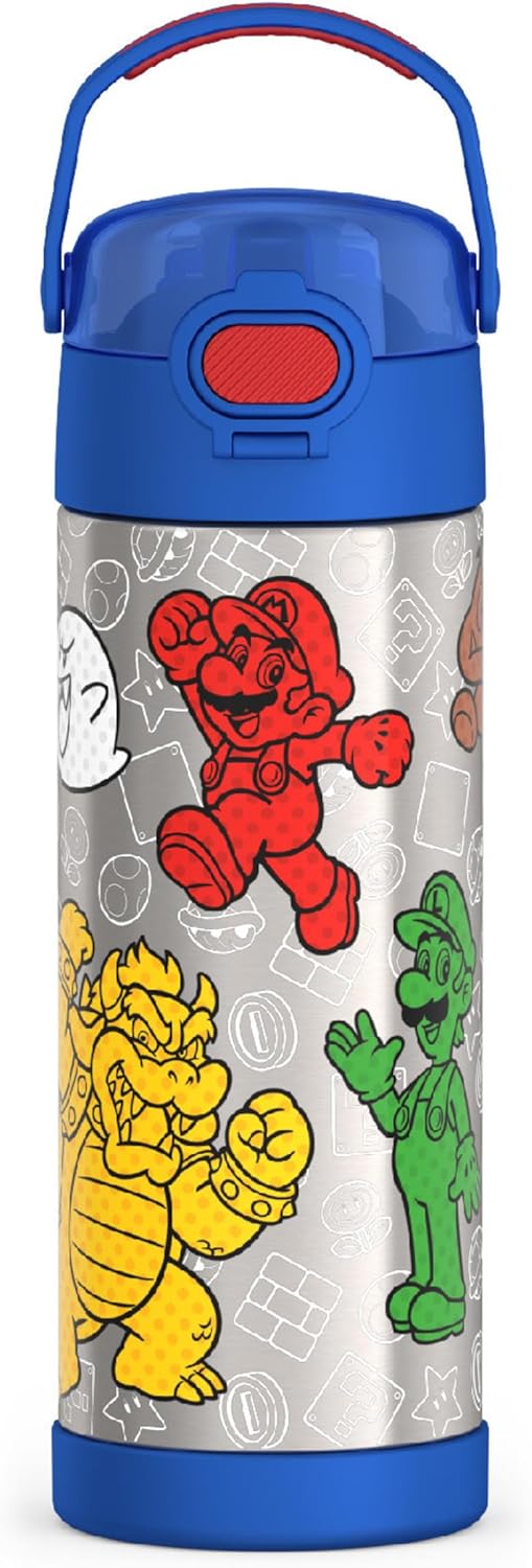 THERMOS FUNTAINER - Botella aislada al vacío de acero inoxidable de 16 onzas