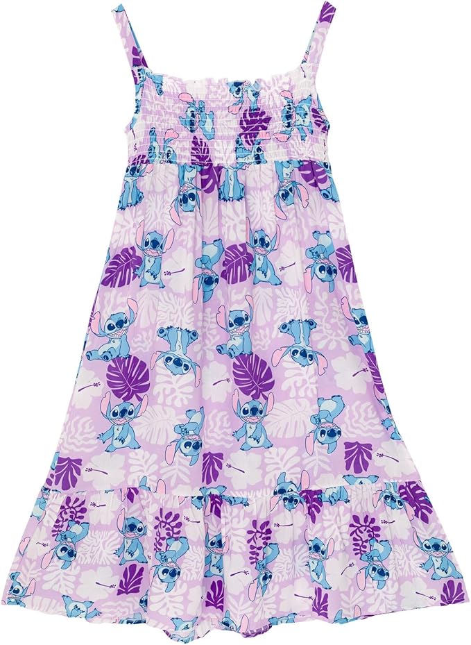 Disney Stitch - Vestido largo fruncido