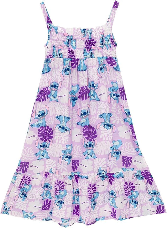 Disney Stitch - Vestido largo fruncido