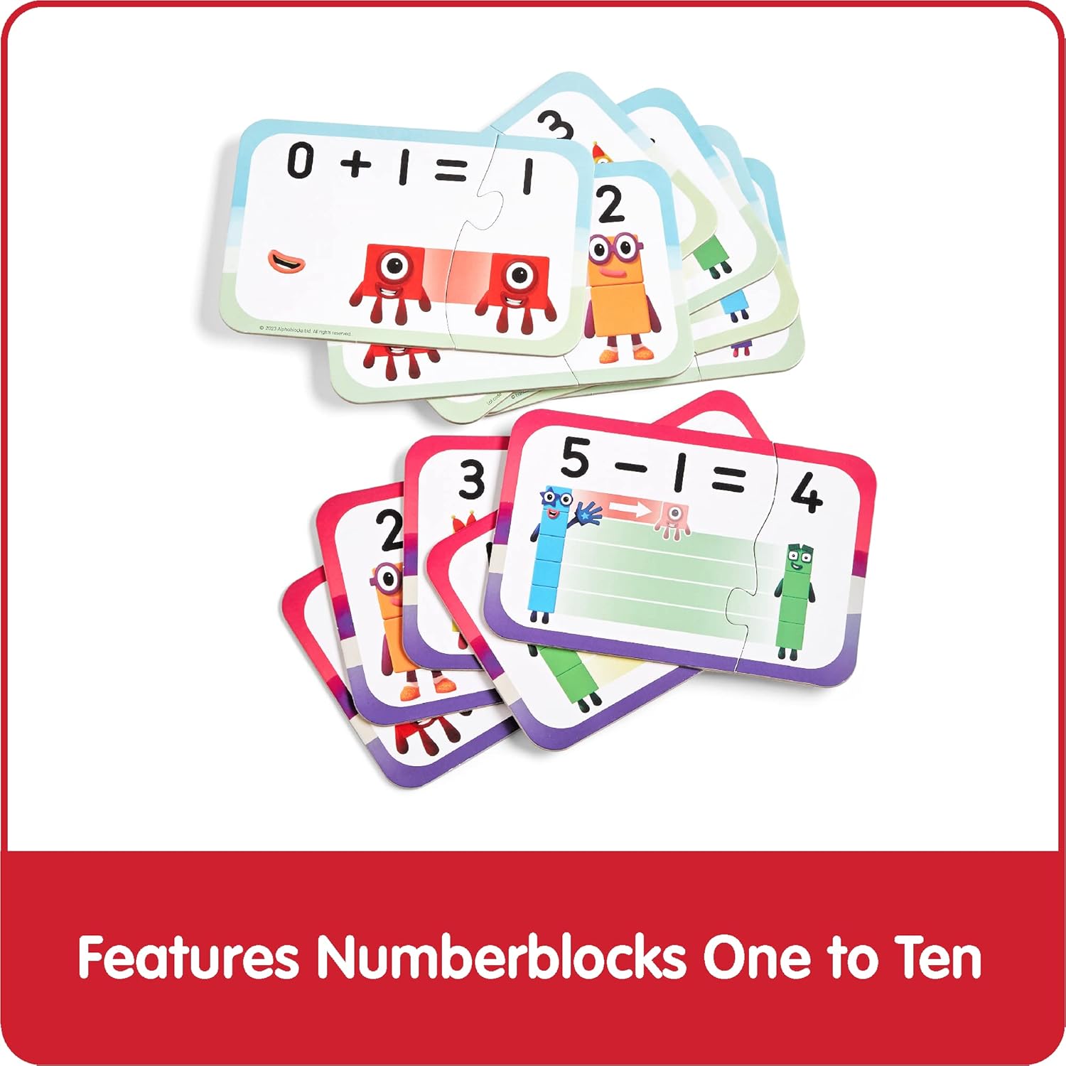 hand2mind Numberblocks - Juego de rompecabezas para sumar y restar, juegos de suma y resta, rompecabezas de números