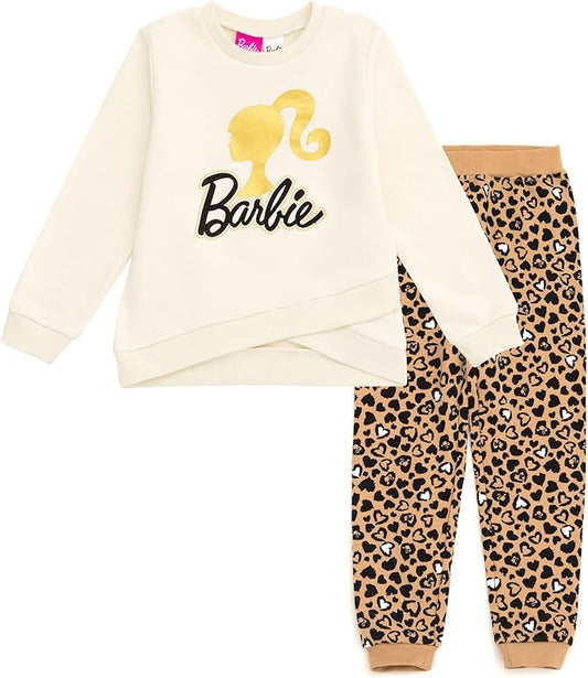 Barbie Conjunto de sudadera de vellón y pantalones deportivos