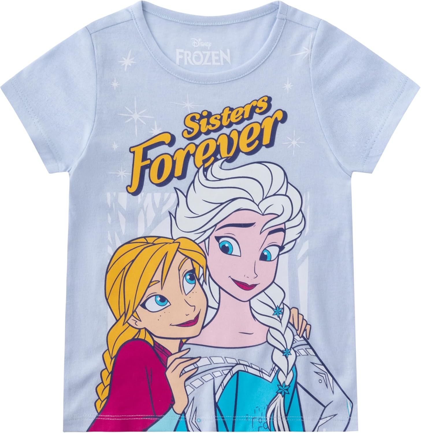 Disney Frozen Elsa, Anna y Olaf - Camiseta de manga corta 