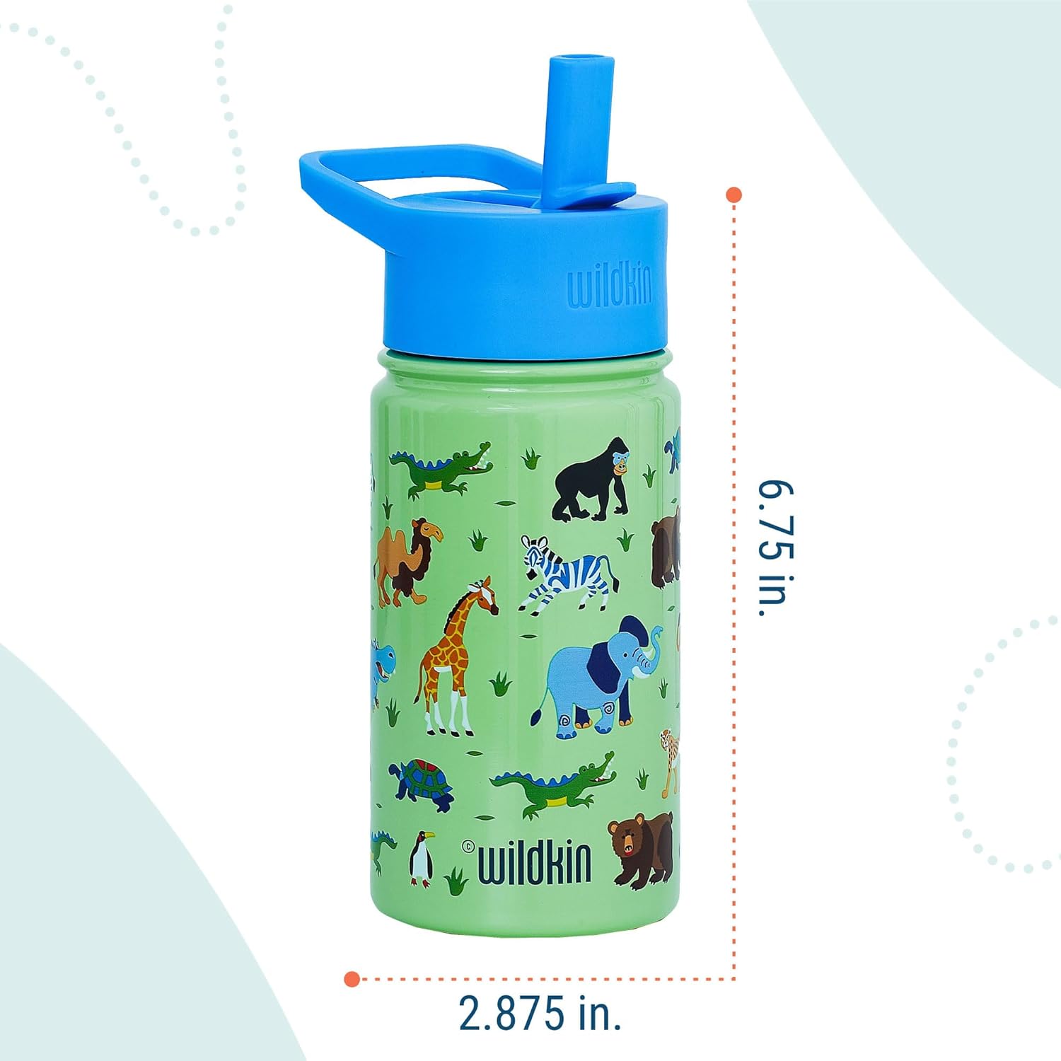 Wildkin Botella de agua reutilizable de acero inoxidable