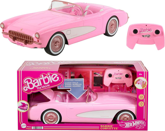 Barbie Hot Wheels RC Corvette from The Movie, auto de juguete con control remoto