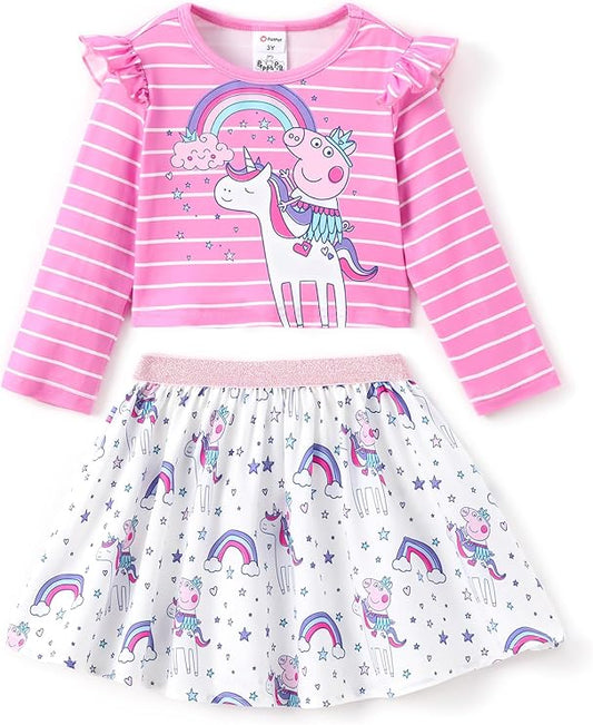 Peppa Pig Conjuntos de falda de manga larga