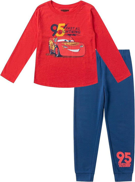 Disney Cars Lightning McQueen - Conjunto de sudadera y pantalones