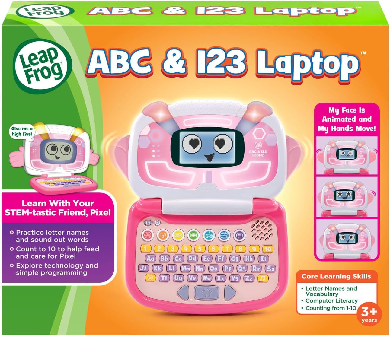 LeapFrog ABC y 123 Laptop para preescolares de 3 a 7 años / Inglés