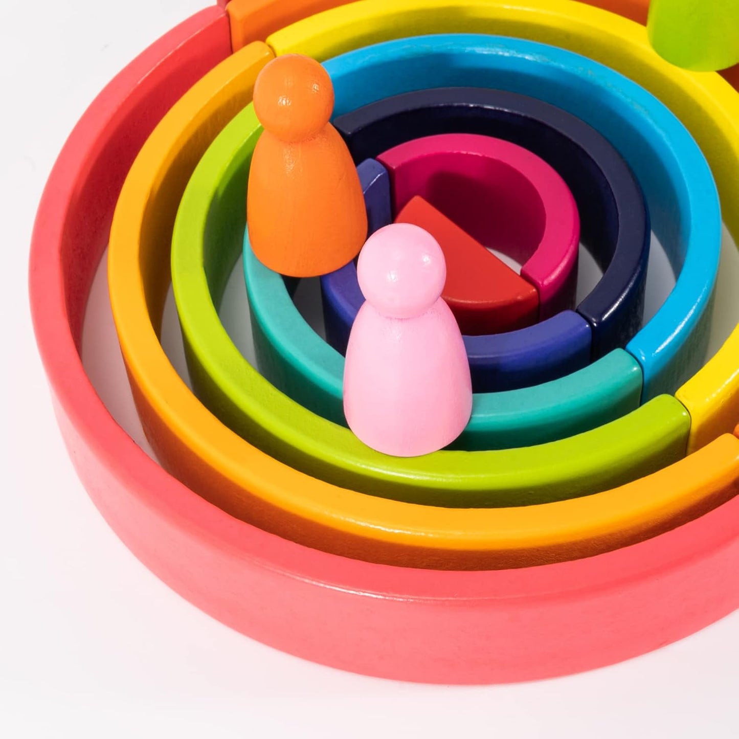 Juego de apilador de madera Rianbow 4 en 1 Montessori 