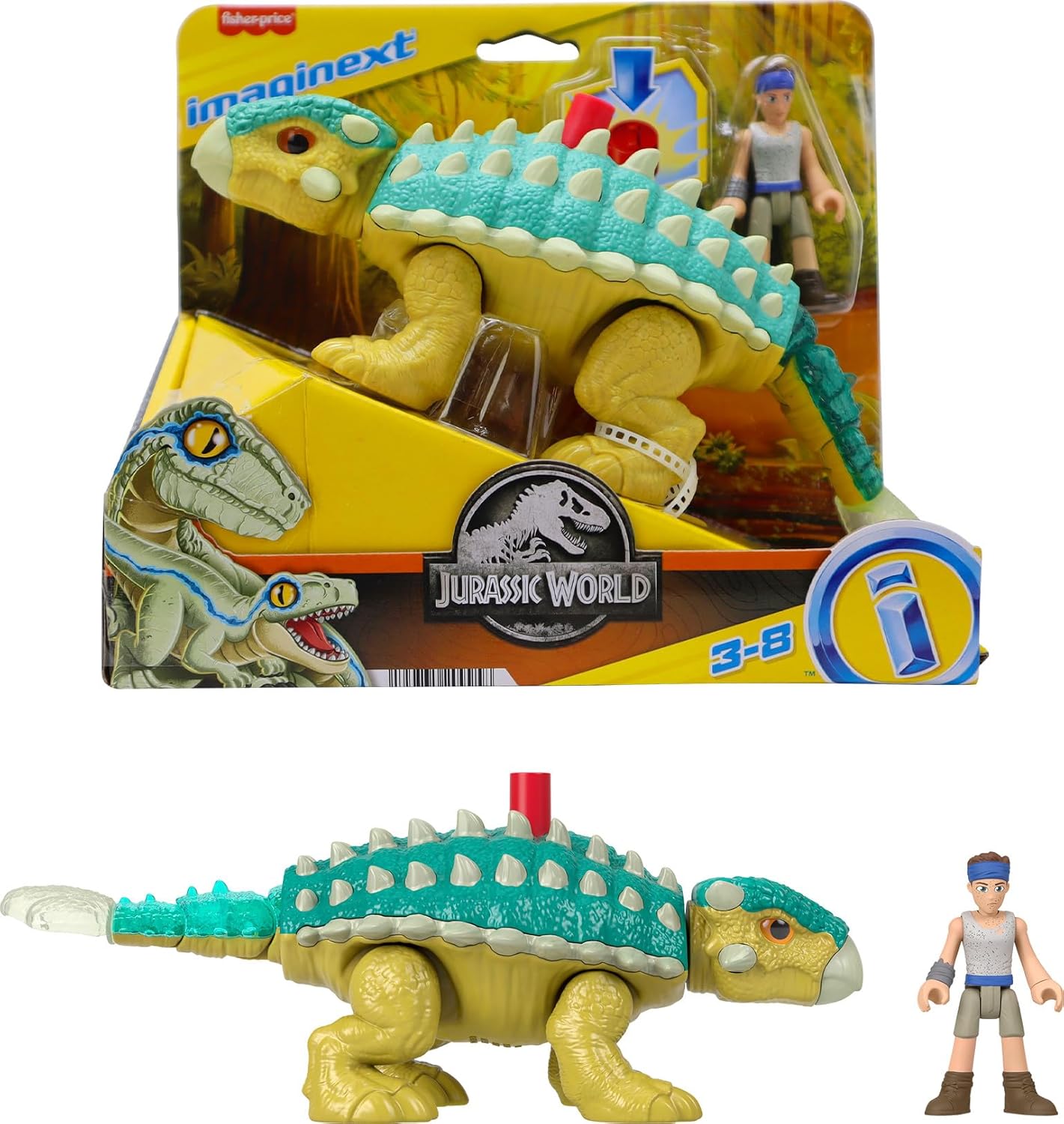 Fisher-Price Imaginext Jurassic World - Juego de figuras de dinosaurio Bumpy & Ben