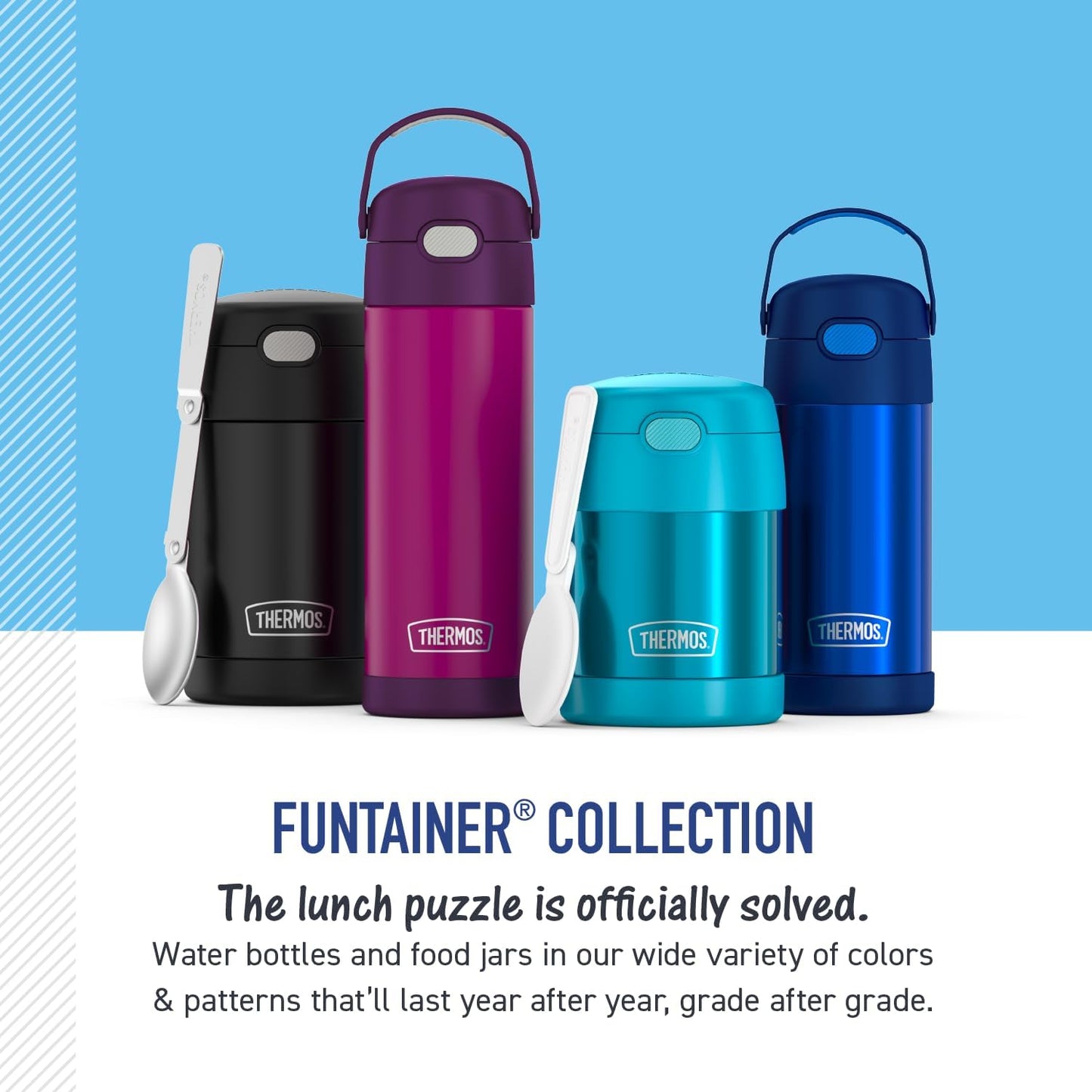 THERMOS FUNTAINER - Botella de agua de acero inoxidable aislada Minnions 