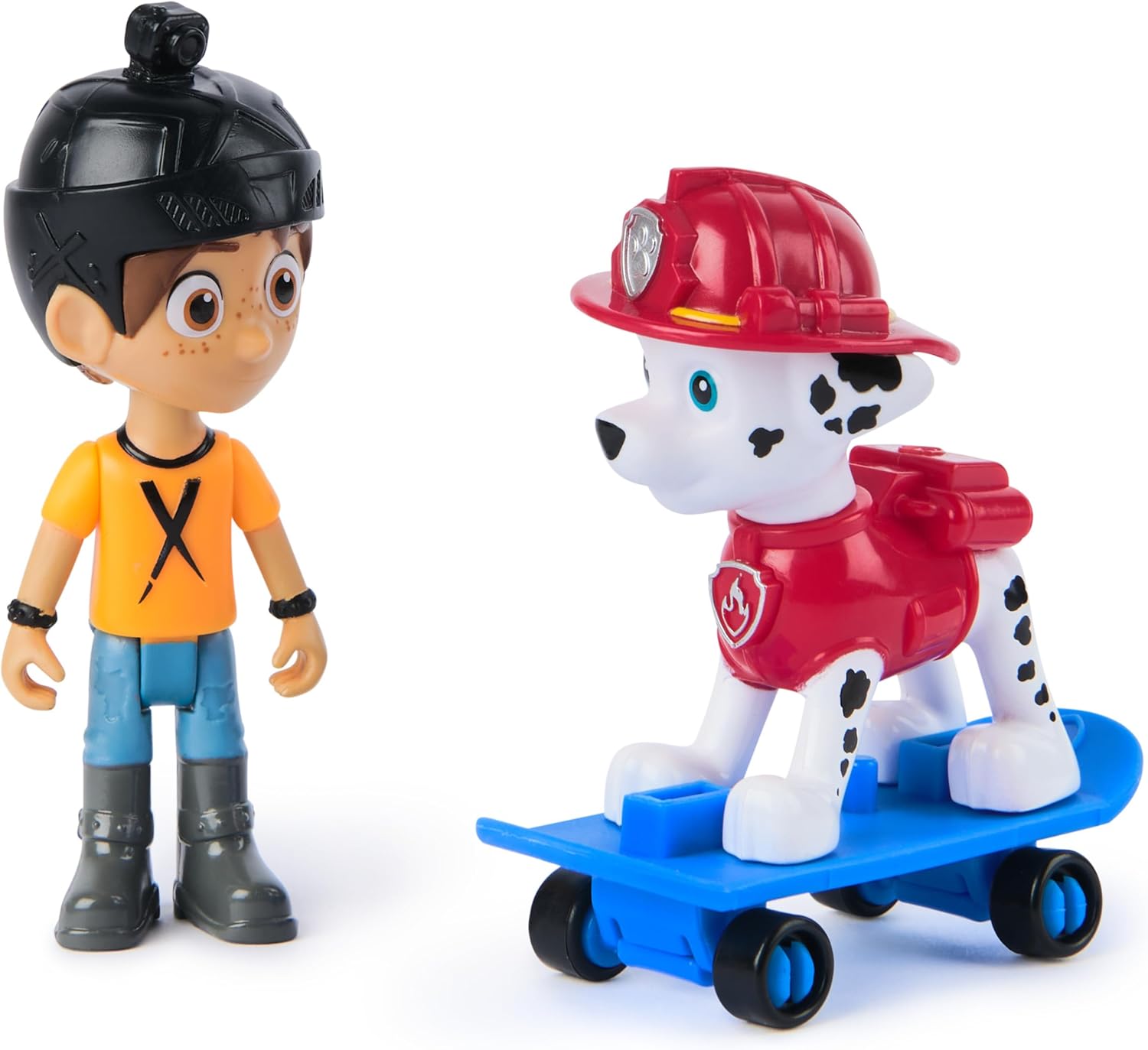 Paw Patrol Marshall & Daring Danny X - Juego de figuras con patineta