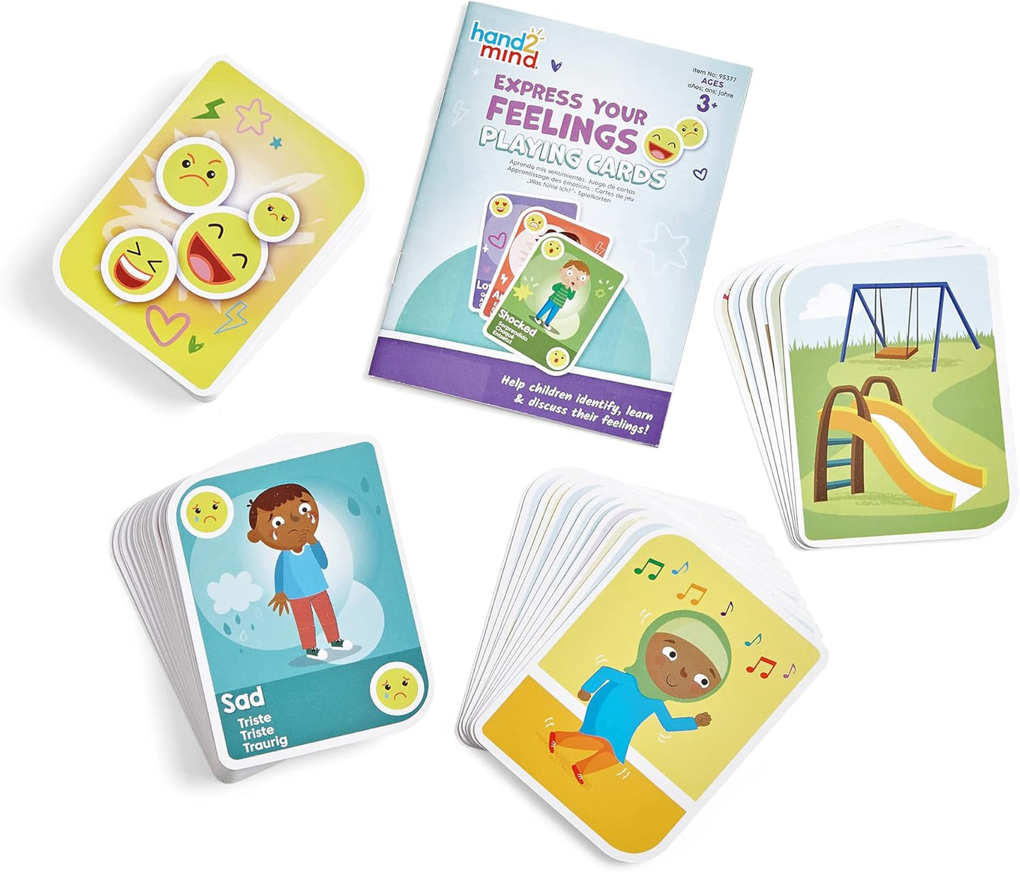 Exprese sus sentimientos jugando a las cartas, tarjetas de emociones, tarjetas flash para niños pequeños, juegos de cartas para niños, juguetes de terapia de juego