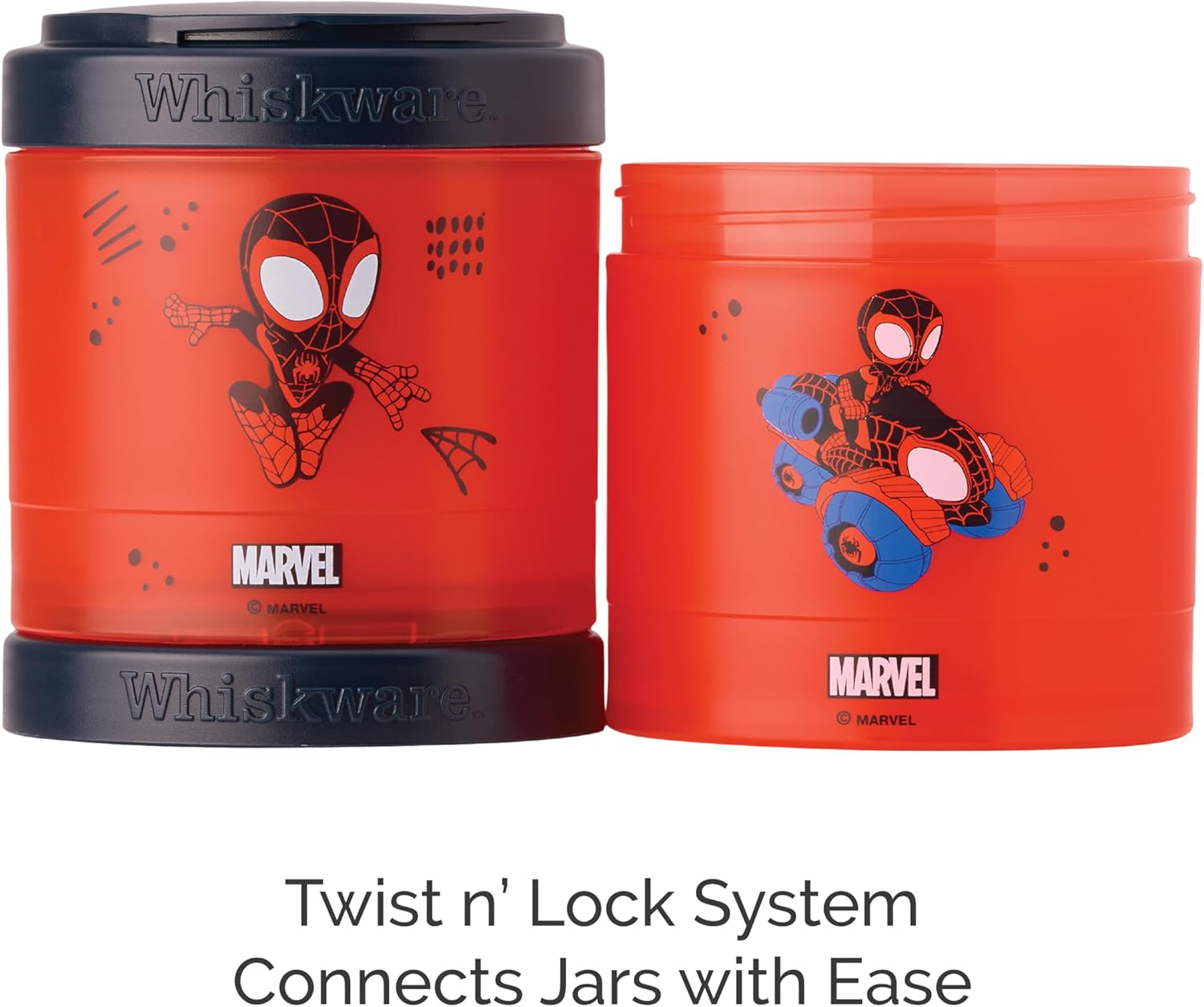 Whiskware Spiderman - Contenedores apilables para aperitivos Spidey