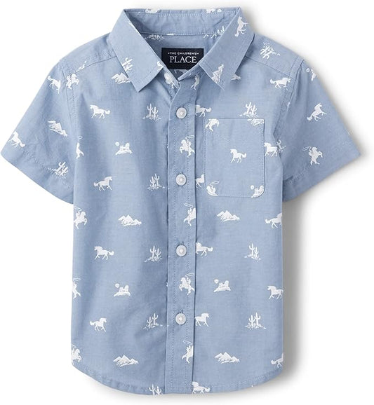The Children's Place Camisa de manga corta con botones