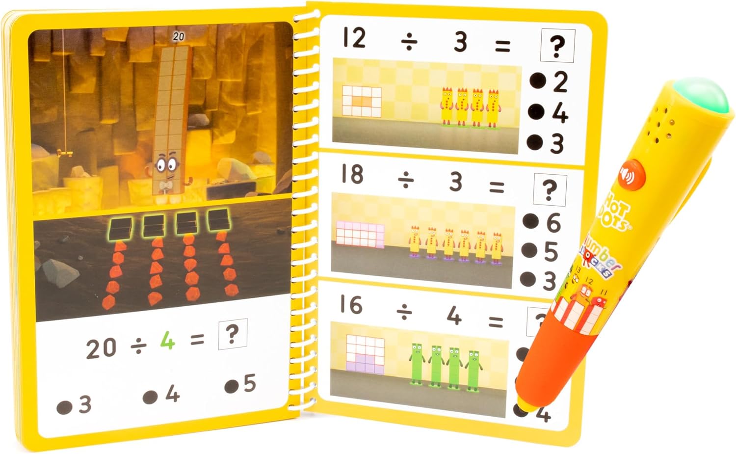 Educational Insights Hot Dots Numberblocks - Libro de trabajo números del 11 al 20 con bolígrafo interactivo, actividades de aprendizaje para niños a partir de 5 años