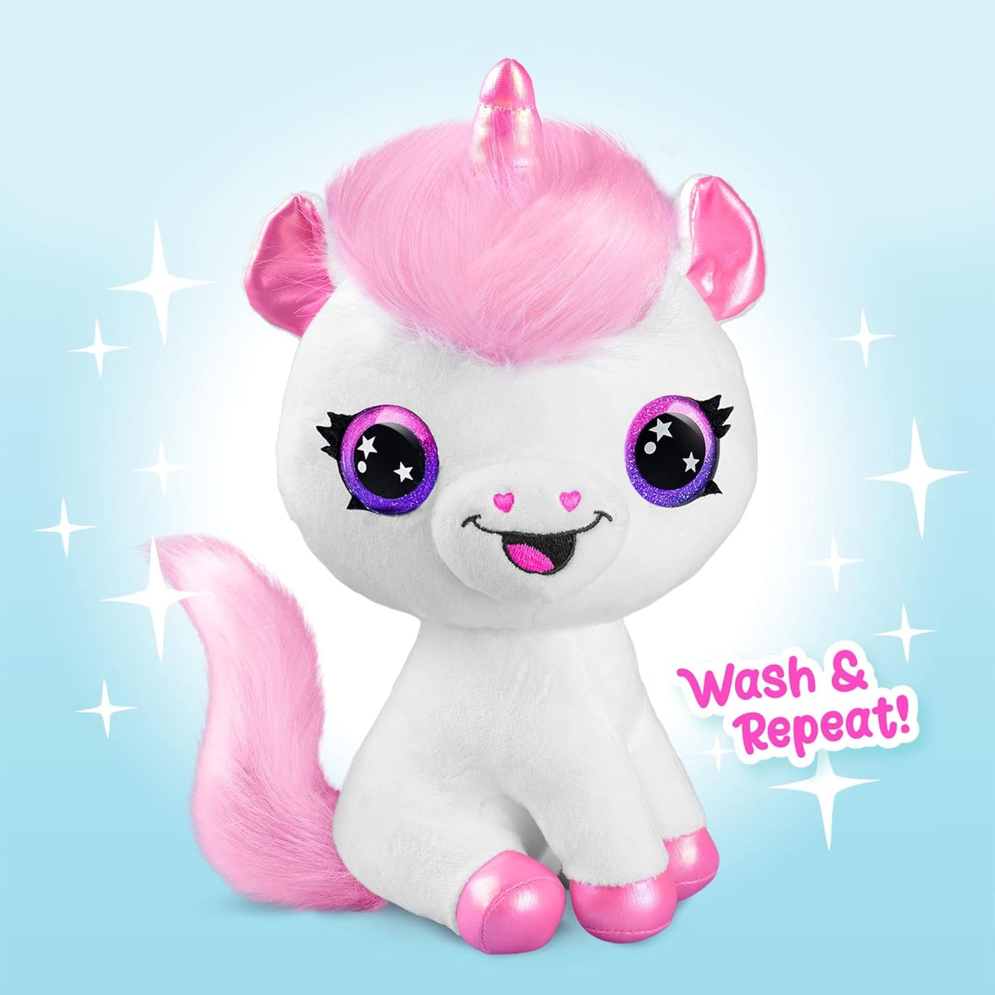 Canal Toys Personaliza el unicornio rosa grande de peluche con aerógrafo. Decora, lava, repite.