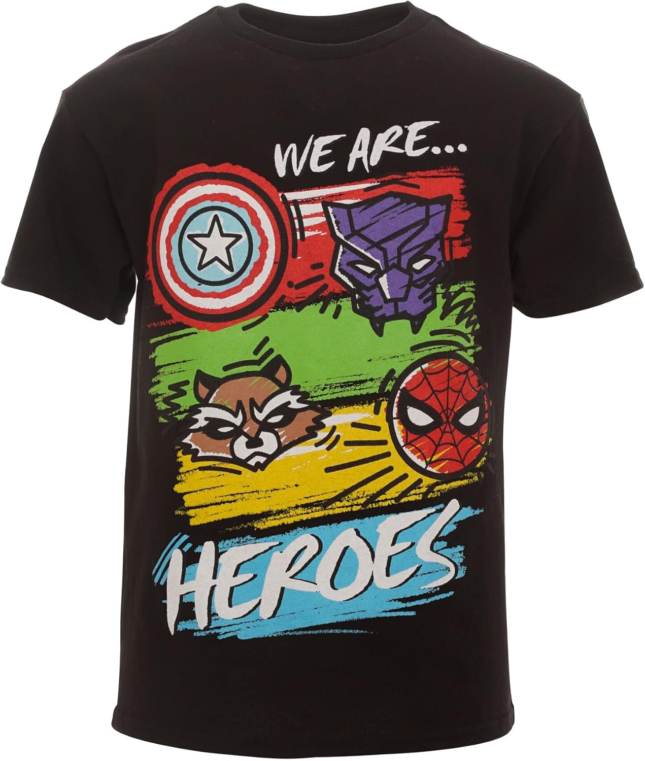 Avengers Spider-Man Spider-Verse Spidey and His Amazing Friends 3 Pack T-Shirts Toddler to Big Kid Sizes (2T - 18-20)