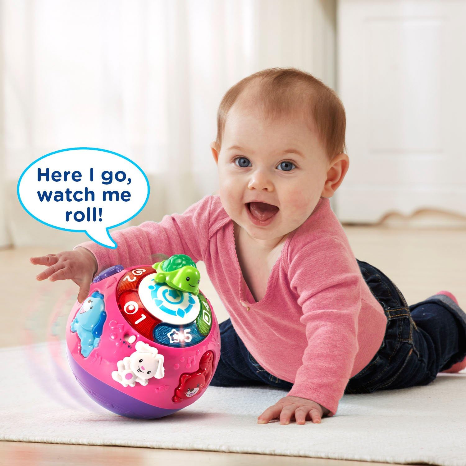 VTech Wiggle & Crawl Ball, morado