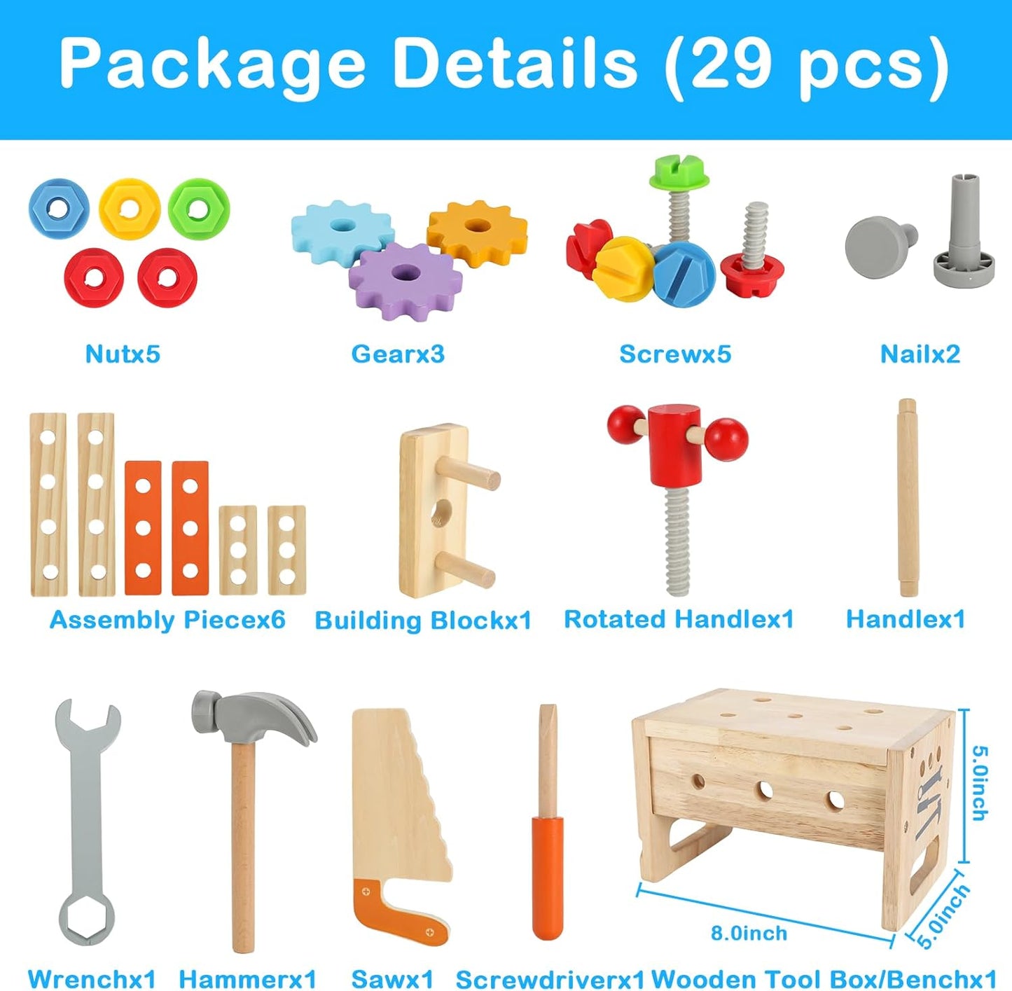 Juego de herramientas Montessori 