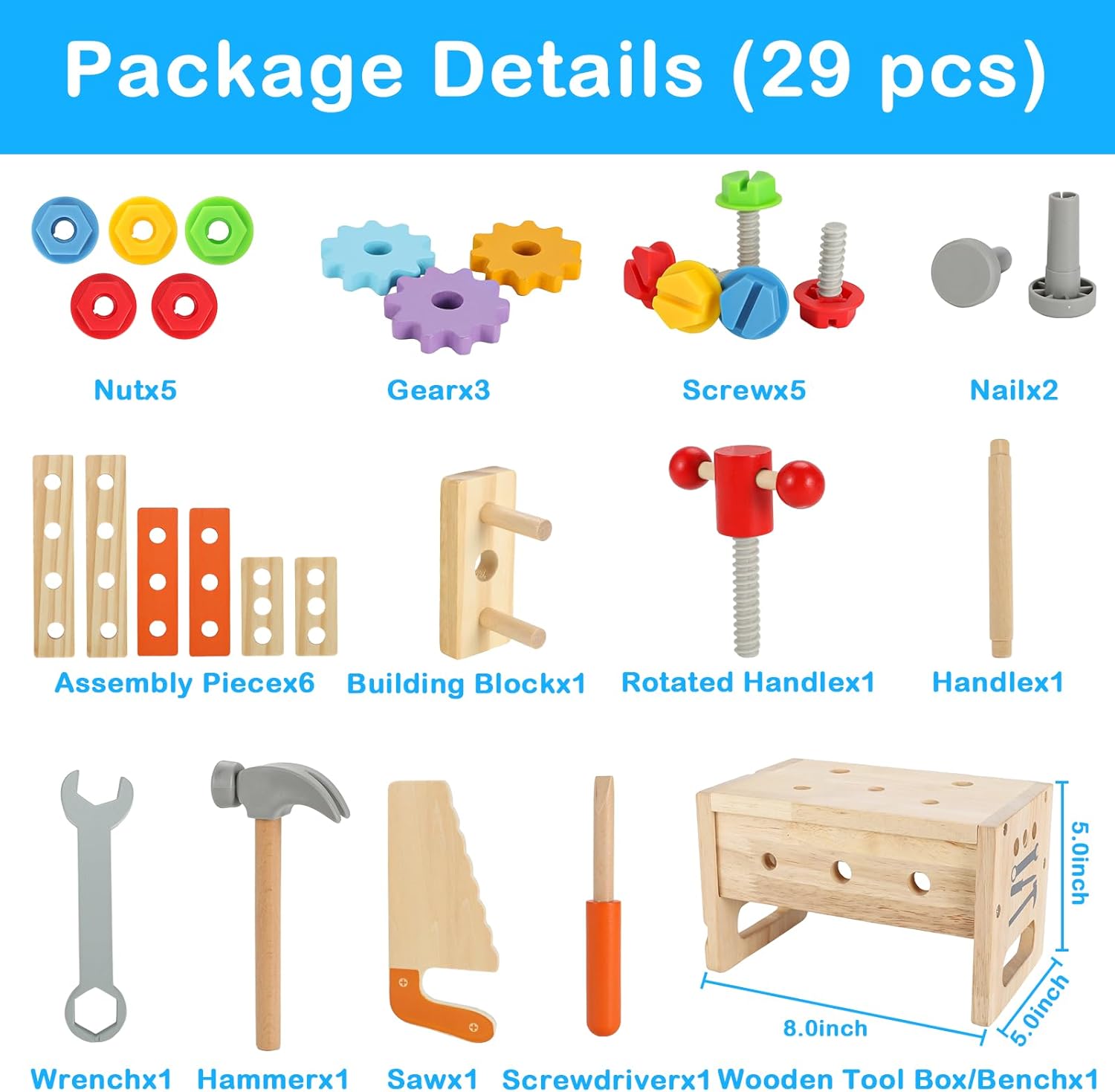 Juego de herramientas Montessori 
