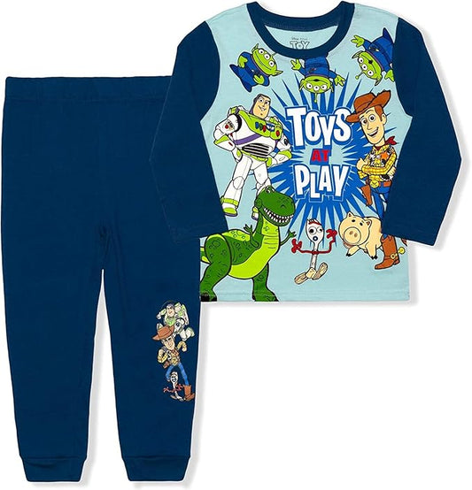 Disney Toy Story Buzz Lightyear, Woody and Aliens - Conjunto de camisa y pantalones de manga larga