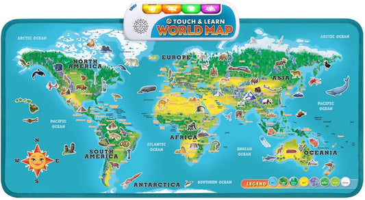 LeapFrog Toca y aprende el mapa del mundo inglés
